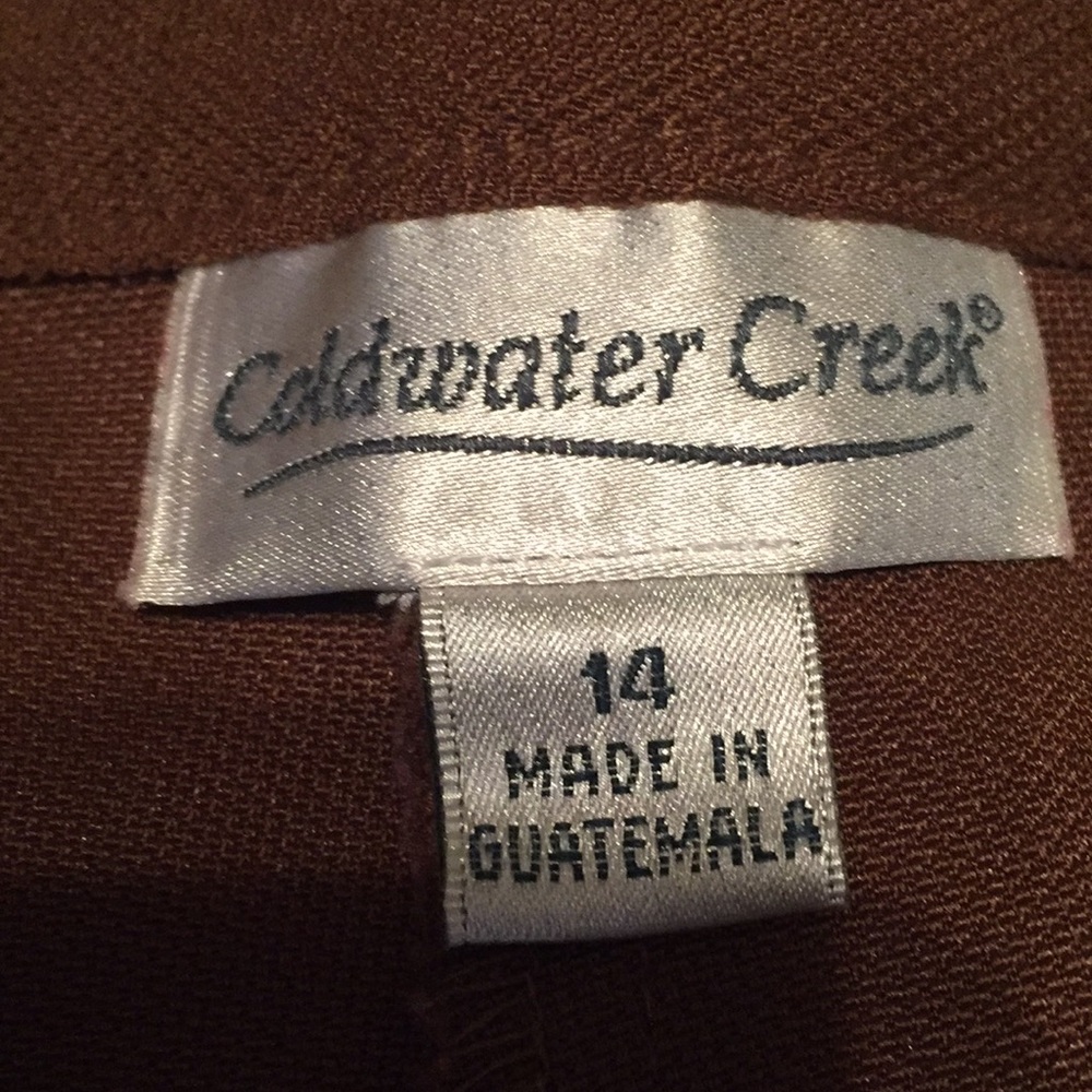 Suede look Coldwater Creek 14 3% Spandex Pant - Picture 5 of 8